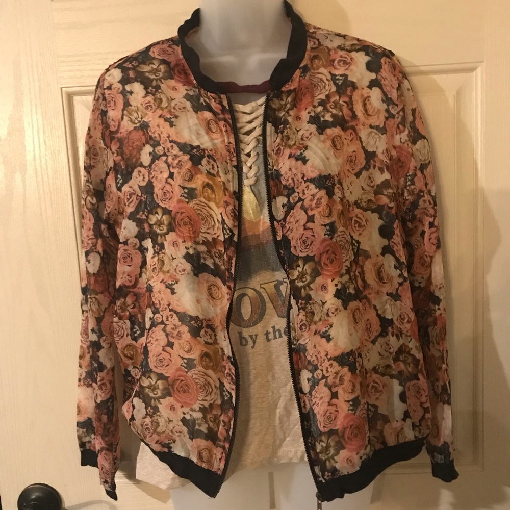 Sheer Floral Jacket